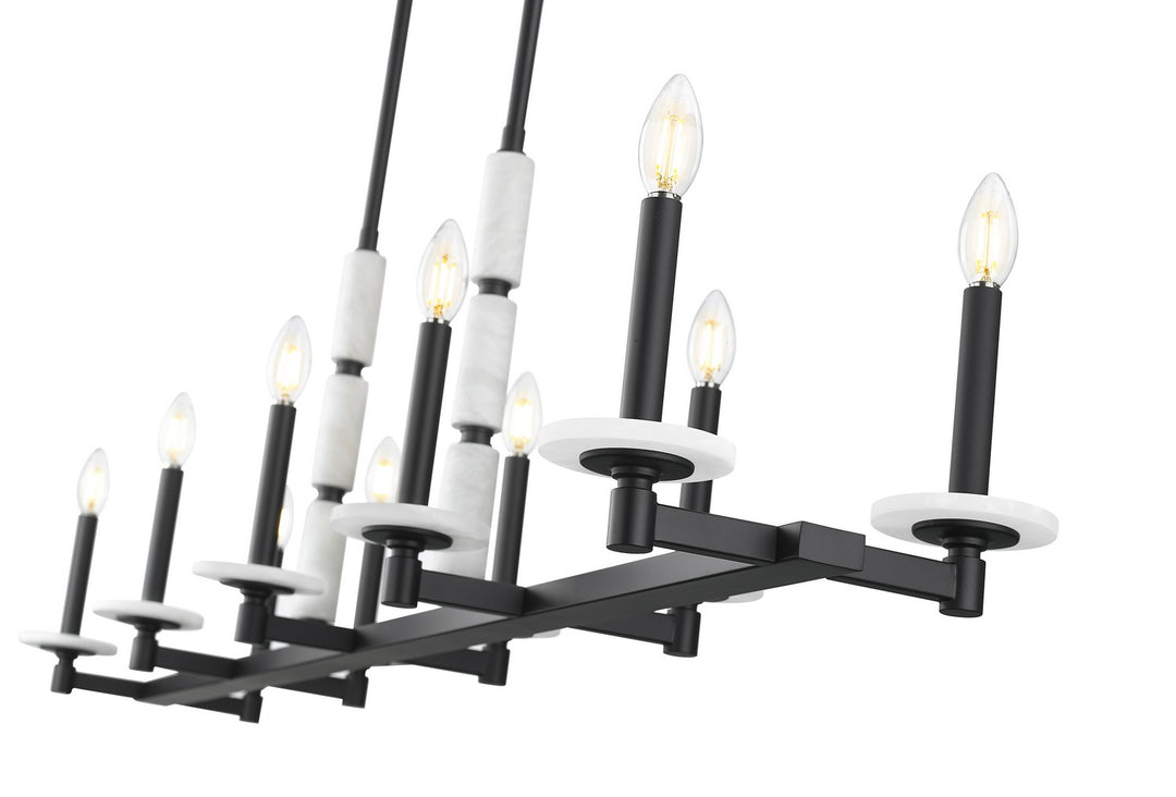 Z-Lite Canada - 3045-10L-MB - Ten Light Linear Chandelier - Kaden - Matte Black