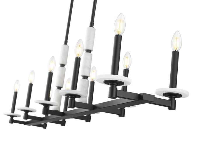 Z-Lite Canada - 3045-10L-MB - Ten Light Linear Chandelier - Kaden - Matte Black