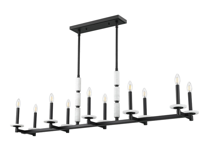 Z-Lite Canada - 3045-10L-MB - Ten Light Linear Chandelier - Kaden - Matte Black