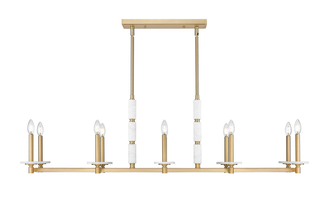 Z-Lite Canada - 3045-10L-MGLD - Ten Light Linear Chandelier - Kaden - Modern Gold