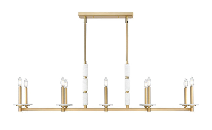 Z-Lite Canada - 3045-10L-MGLD - Ten Light Linear Chandelier - Kaden - Modern Gold