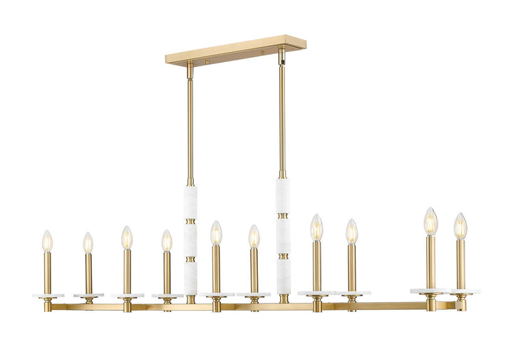 Z-Lite Canada - 3045-10L-MGLD - Ten Light Linear Chandelier - Kaden - Modern Gold