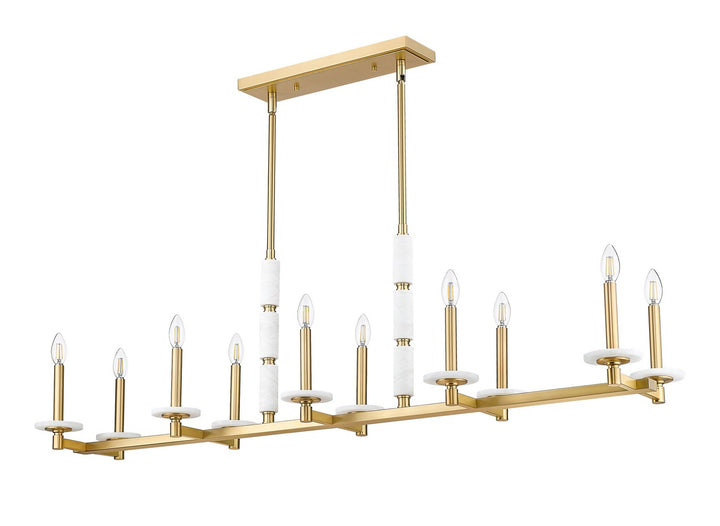 Z-Lite Canada - 3045-10L-MGLD - Ten Light Linear Chandelier - Kaden - Modern Gold