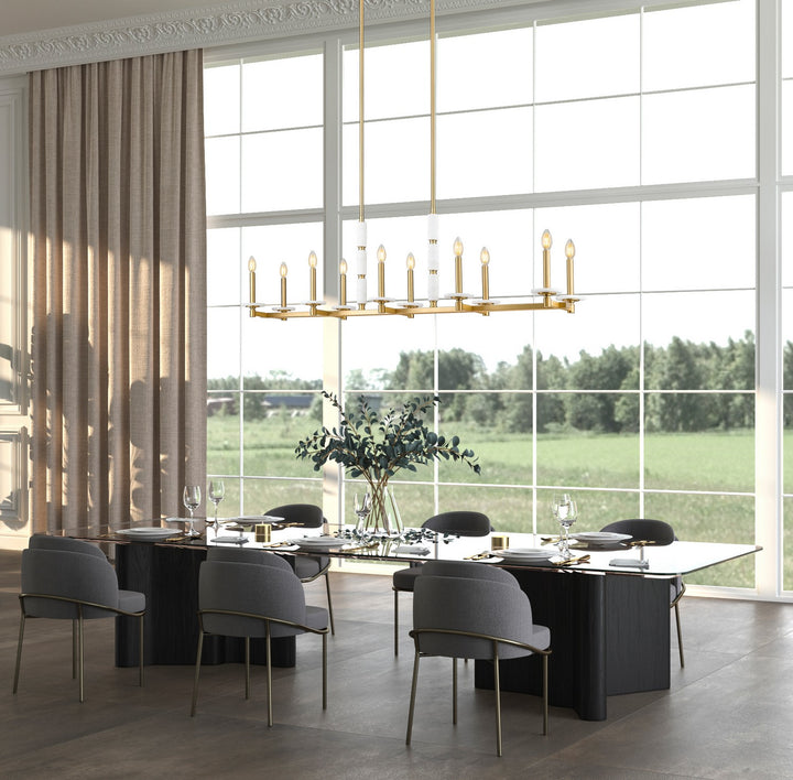 Z-Lite Canada - 3045-10L-MGLD - Ten Light Linear Chandelier - Kaden - Modern Gold