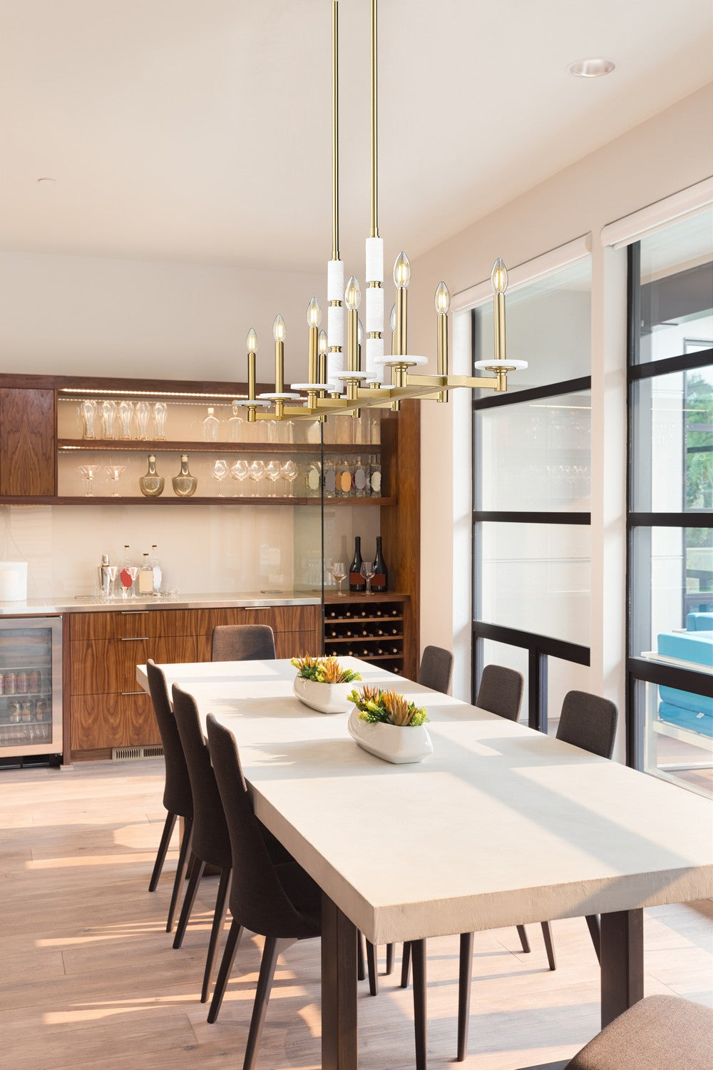 Z-Lite Canada - 3045-10L-MGLD - Ten Light Linear Chandelier - Kaden - Modern Gold