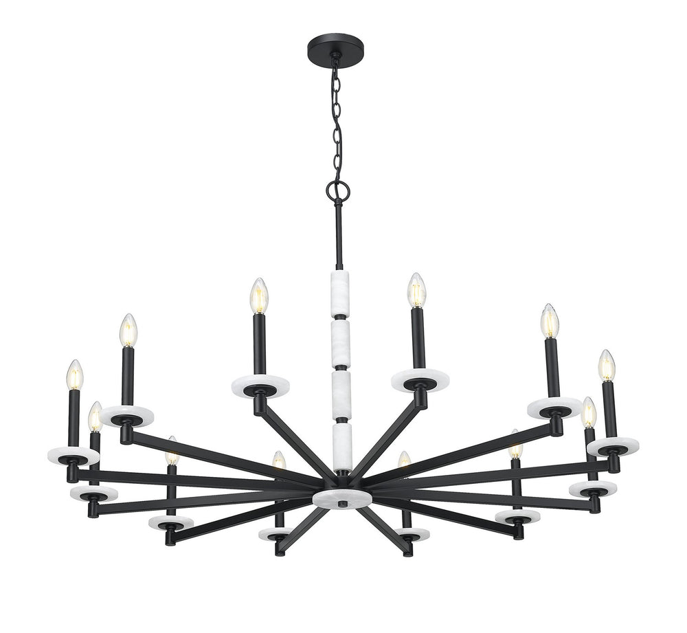 Z-Lite Canada - 3045-12MB - 12 Light Chandelier - Kaden - Matte Black