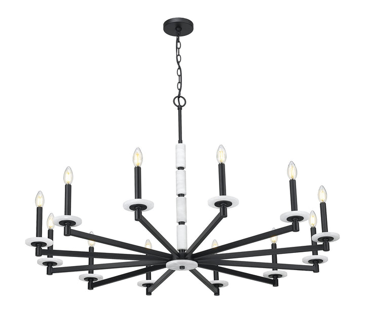 Z-Lite Canada - 3045-12MB - 12 Light Chandelier - Kaden - Matte Black