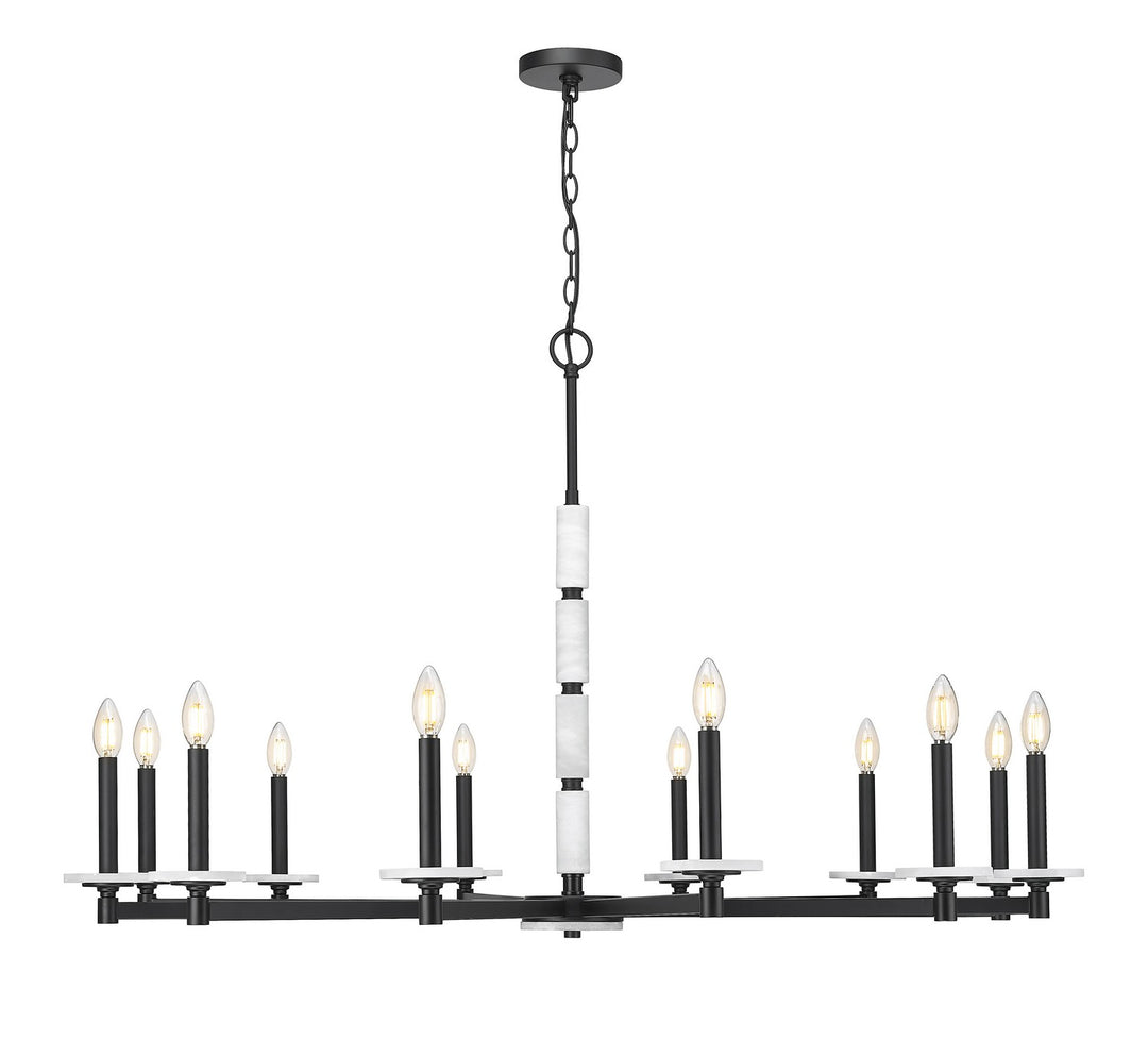 Z-Lite Canada - 3045-12MB - 12 Light Chandelier - Kaden - Matte Black
