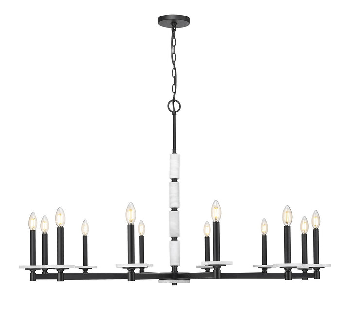 Z-Lite Canada - 3045-12MB - 12 Light Chandelier - Kaden - Matte Black