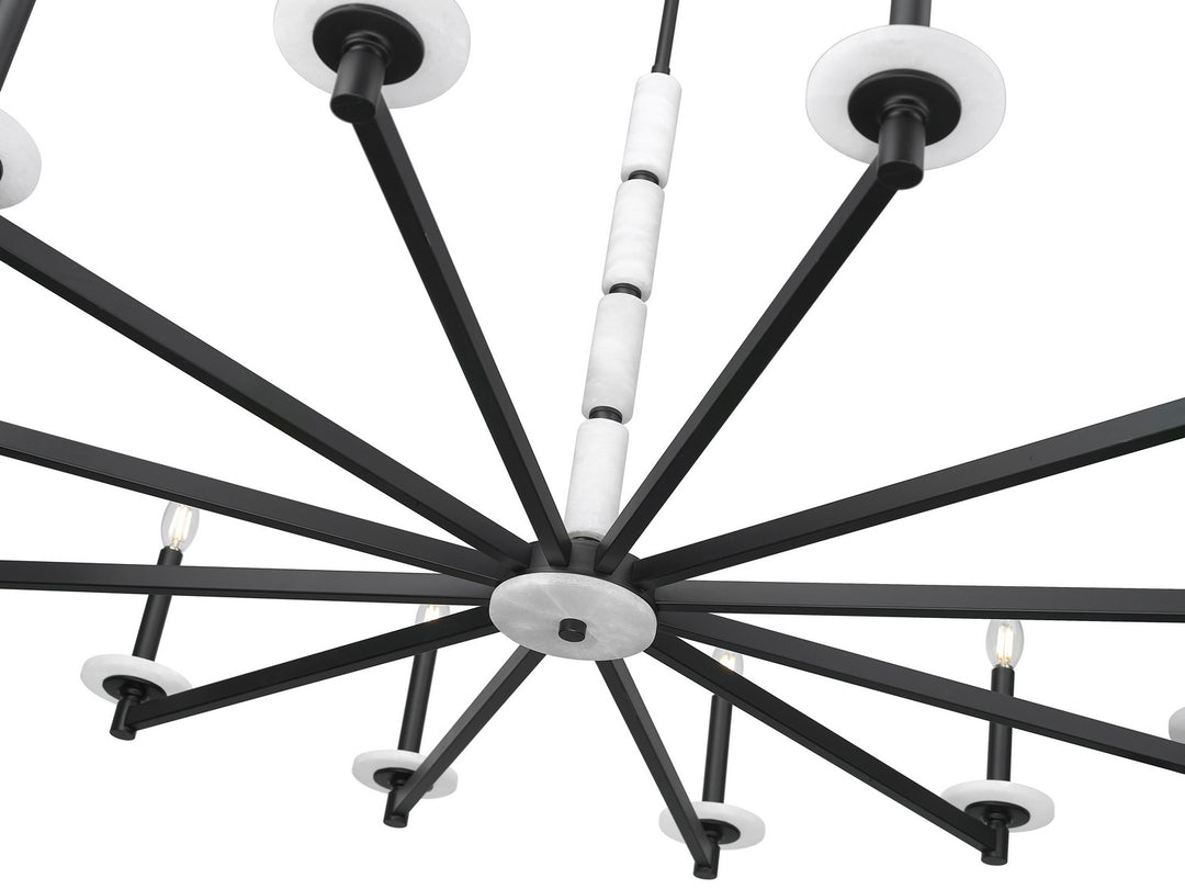 Z-Lite Canada - 3045-12MB - 12 Light Chandelier - Kaden - Matte Black