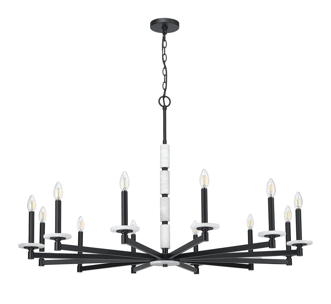 Z-Lite Canada - 3045-12MB - 12 Light Chandelier - Kaden - Matte Black