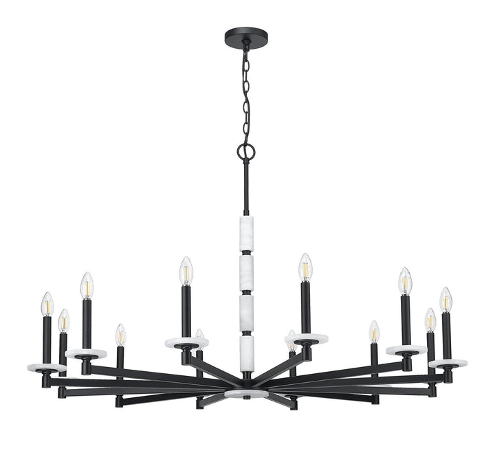 Z-Lite Canada - 3045-12MB - 12 Light Chandelier - Kaden - Matte Black