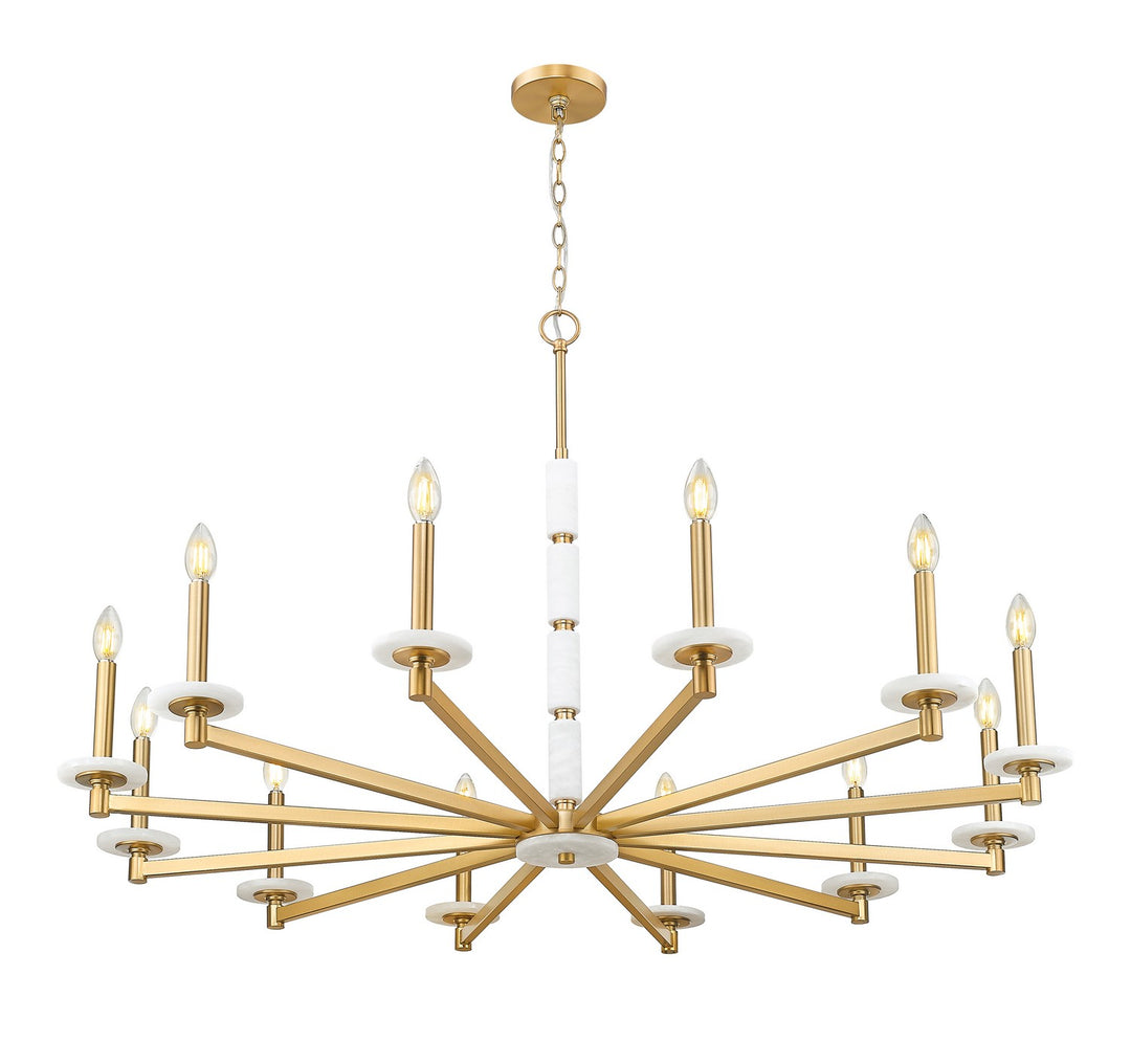 Z-Lite Canada - 3045-12MGLD - 12 Light Chandelier - Kaden - Modern Gold