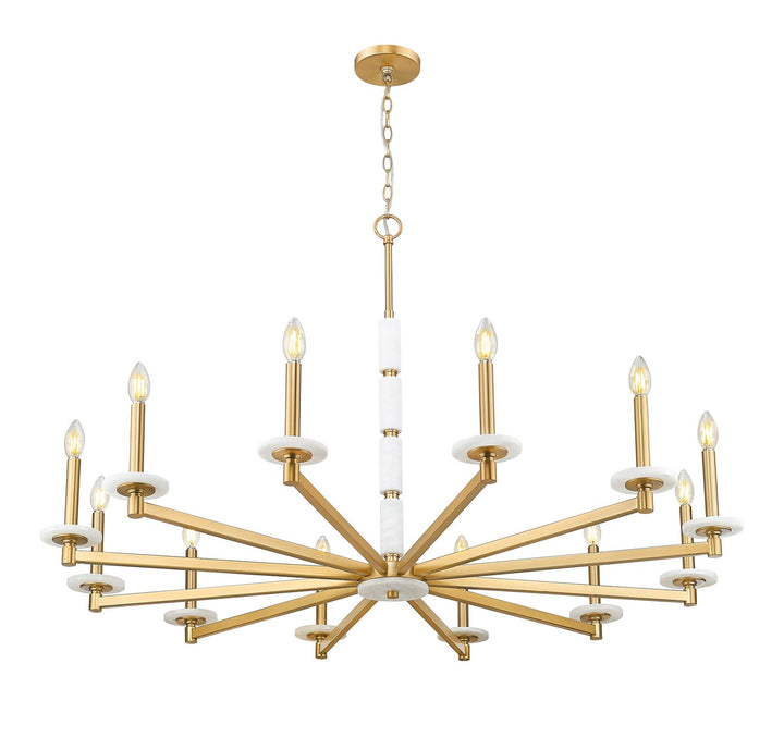 Z-Lite Canada - 3045-12MGLD - 12 Light Chandelier - Kaden - Modern Gold