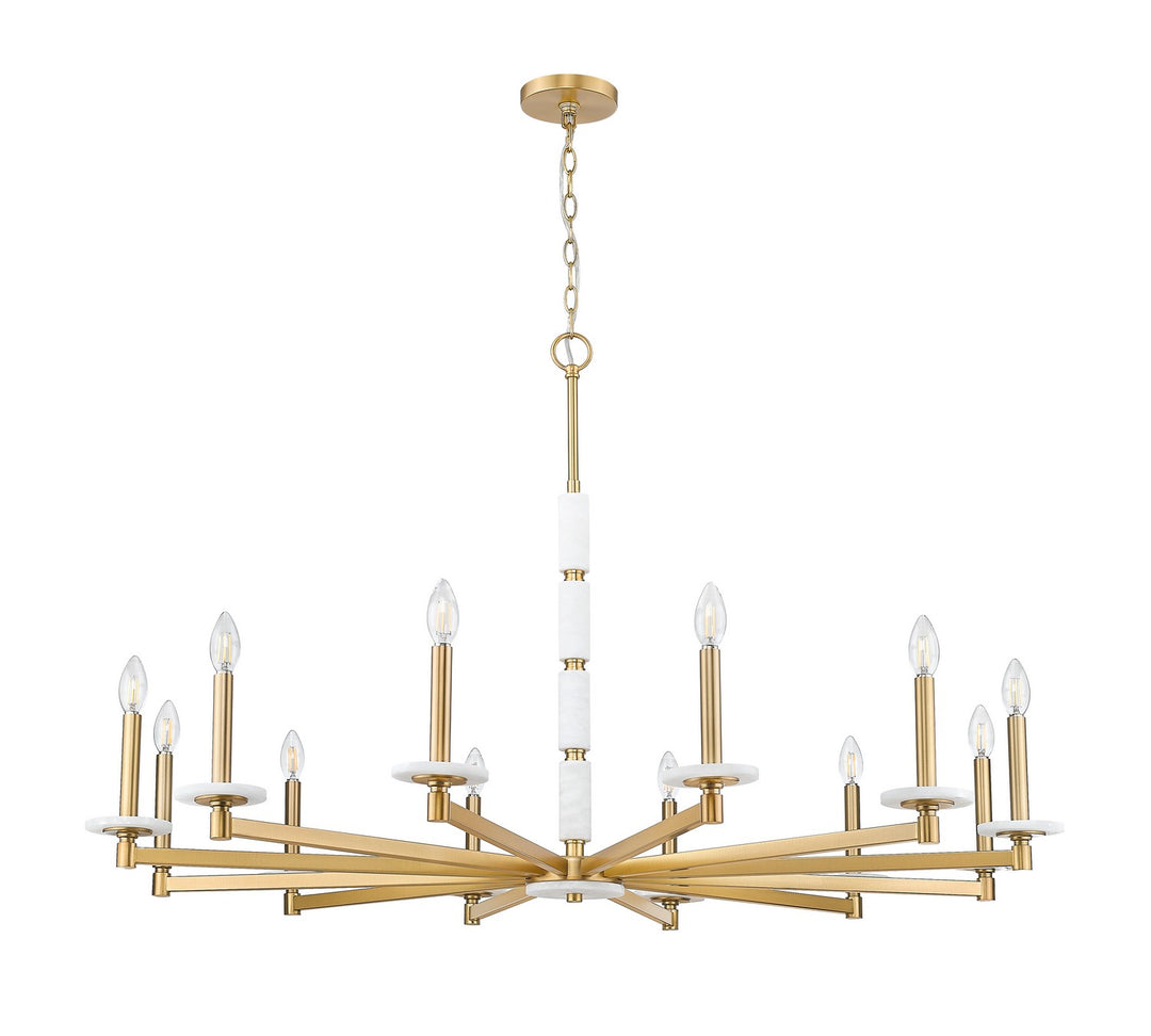 Z-Lite Canada - 3045-12MGLD - 12 Light Chandelier - Kaden - Modern Gold