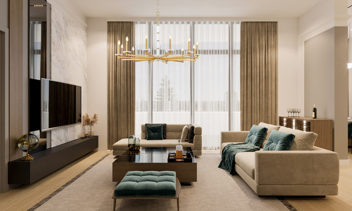 Z-Lite Canada - 3045-12MGLD - 12 Light Chandelier - Kaden - Modern Gold