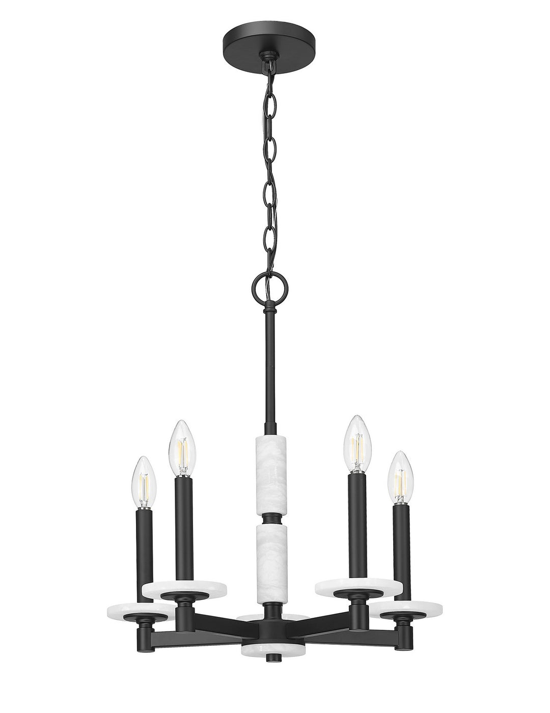 Z-Lite Canada - 3045-5MB - Five Light Chandelier - Kaden - Matte Black