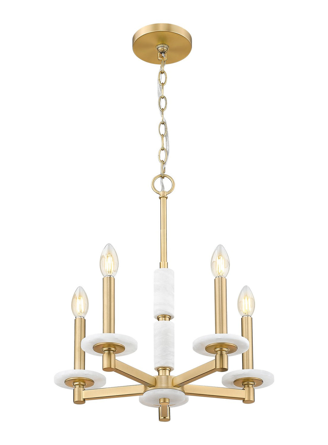Z-Lite Canada - 3045-5MGLD - Five Light Chandelier - Kaden - Modern Gold