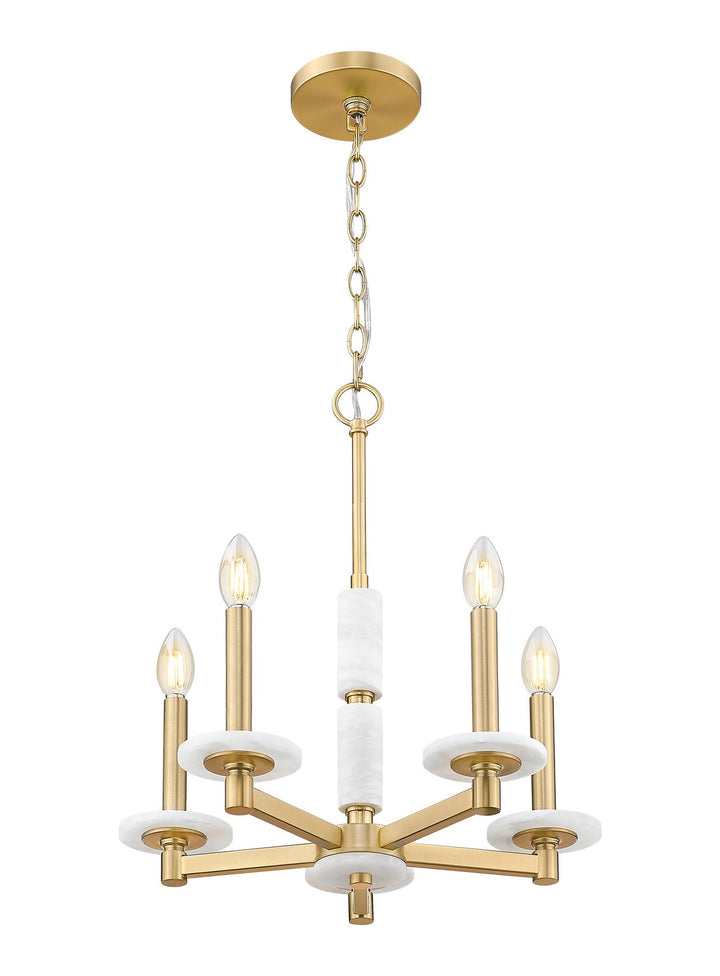 Z-Lite Canada - 3045-5MGLD - Five Light Chandelier - Kaden - Modern Gold