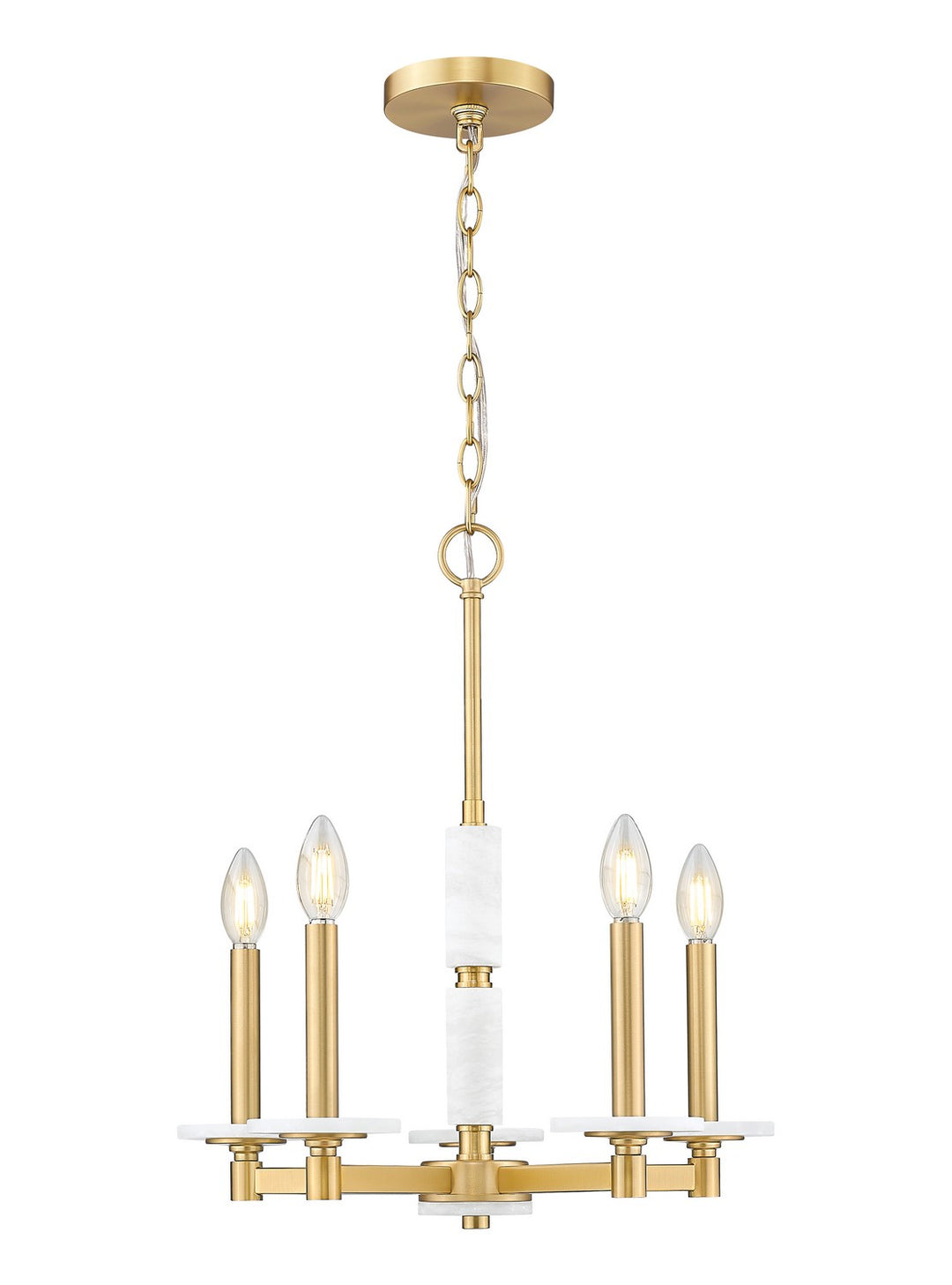 Z-Lite Canada - 3045-5MGLD - Five Light Chandelier - Kaden - Modern Gold