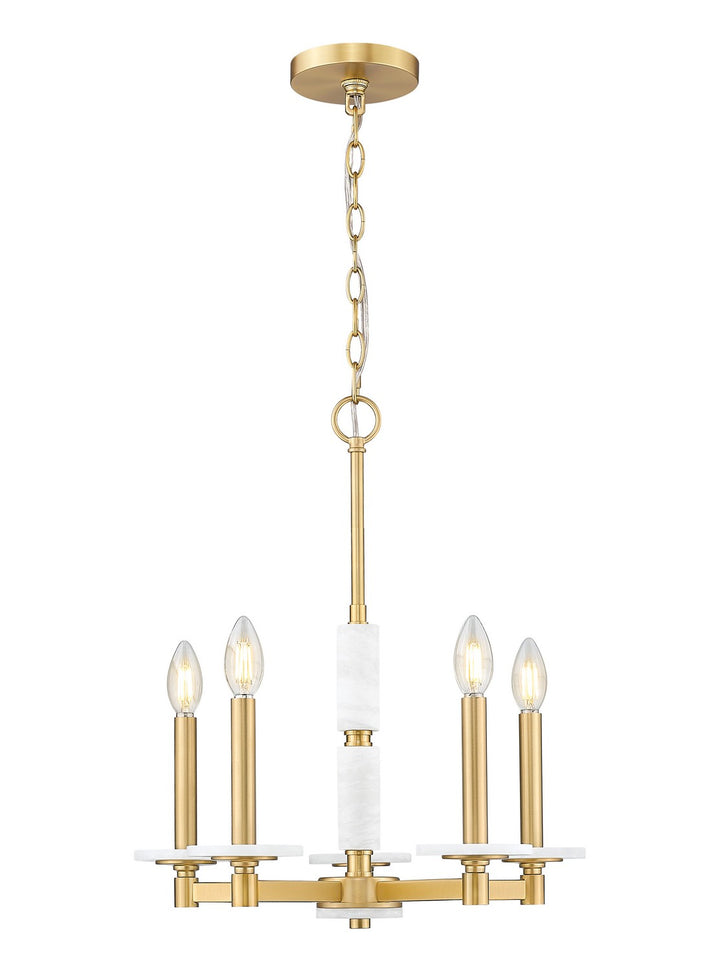 Z-Lite Canada - 3045-5MGLD - Five Light Chandelier - Kaden - Modern Gold