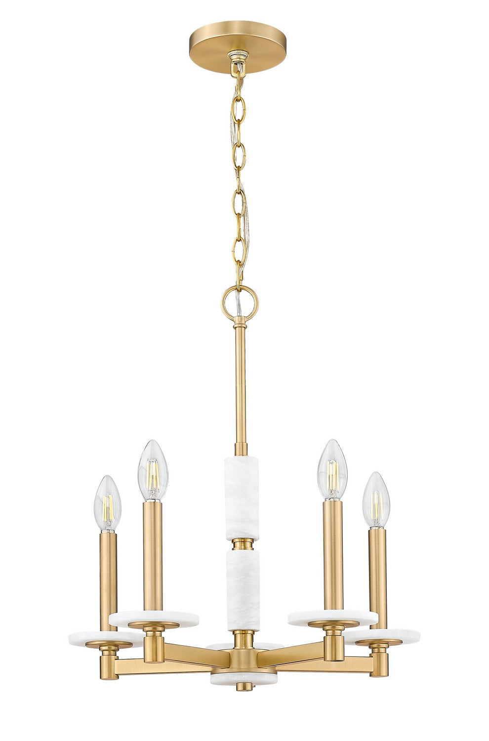 Z-Lite Canada - 3045-5MGLD - Five Light Chandelier - Kaden - Modern Gold
