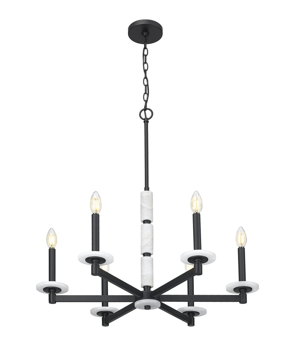 Z-Lite Canada - 3045-6MB - Six Light Chandelier - Kaden - Matte Black