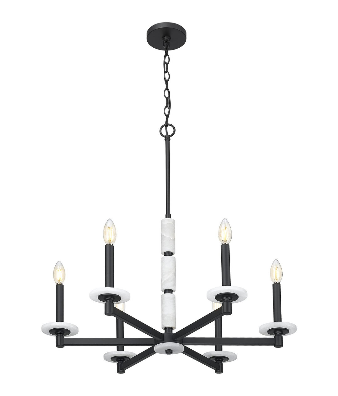 Z-Lite Canada - 3045-6MB - Six Light Chandelier - Kaden - Matte Black