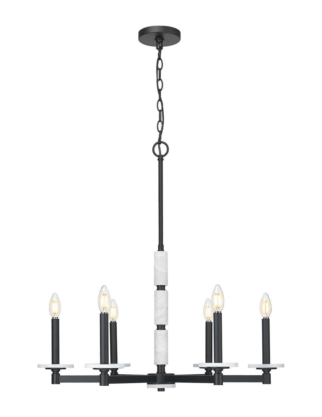 Z-Lite Canada - 3045-6MB - Six Light Chandelier - Kaden - Matte Black