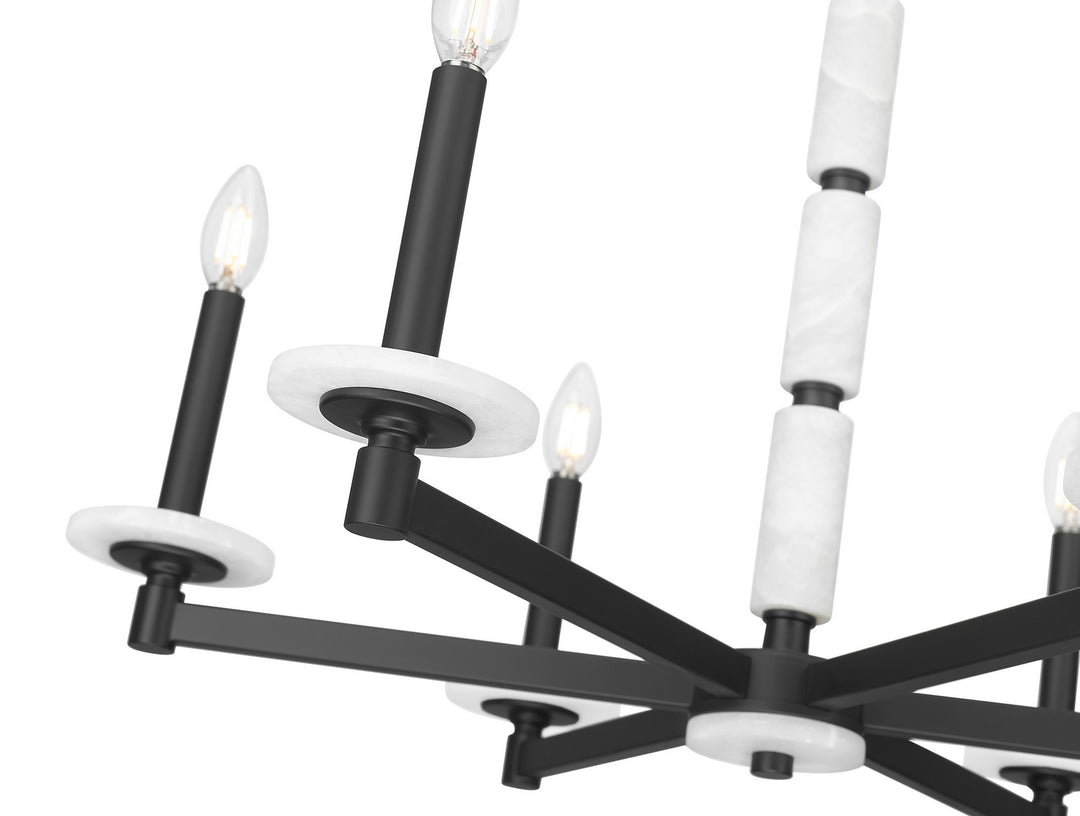 Z-Lite Canada - 3045-6MB - Six Light Chandelier - Kaden - Matte Black