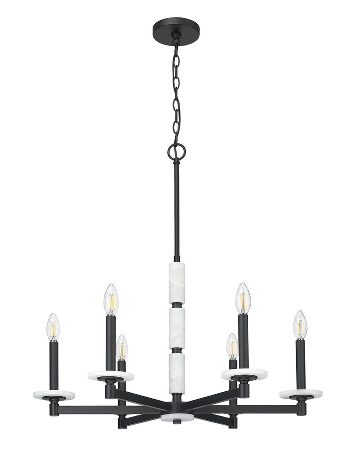 Z-Lite Canada - 3045-6MB - Six Light Chandelier - Kaden - Matte Black