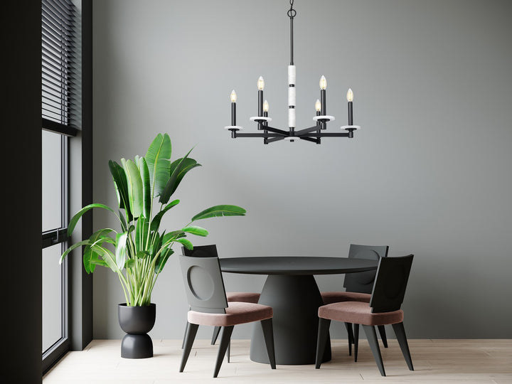 Z-Lite Canada - 3045-6MB - Six Light Chandelier - Kaden - Matte Black