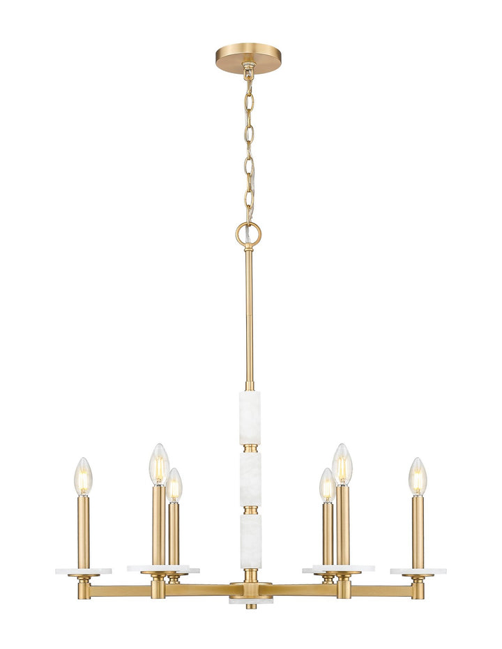 Z-Lite Canada - 3045-6MGLD - Six Light Chandelier - Kaden - Modern Gold