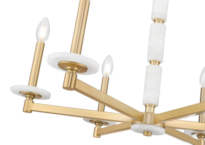 Z-Lite Canada - 3045-6MGLD - Six Light Chandelier - Kaden - Modern Gold