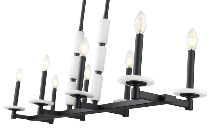 Z-Lite Canada - 3045-8L-MB - Eight Light Linear Chandelier - Kaden - Matte Black