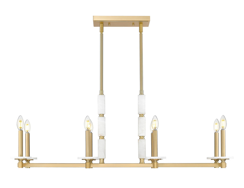 Z-Lite Canada - 3045-8L-MGLD - Eight Light Linear Chandelier - Kaden - Modern Gold
