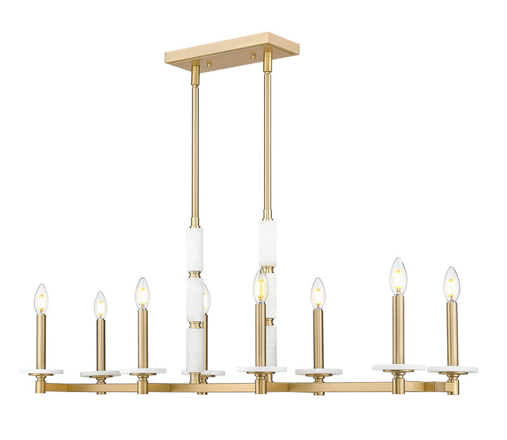 Z-Lite Canada - 3045-8L-MGLD - Eight Light Linear Chandelier - Kaden - Modern Gold