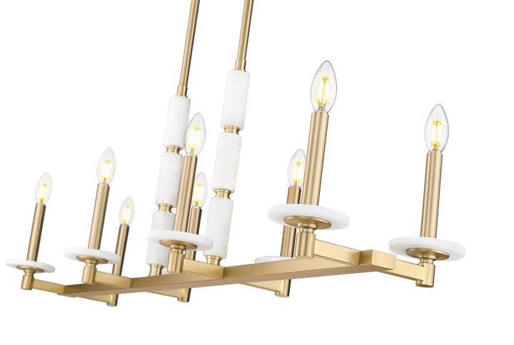 Z-Lite Canada - 3045-8L-MGLD - Eight Light Linear Chandelier - Kaden - Modern Gold