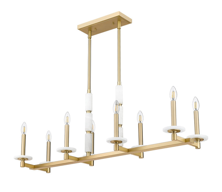 Z-Lite Canada - 3045-8L-MGLD - Eight Light Linear Chandelier - Kaden - Modern Gold
