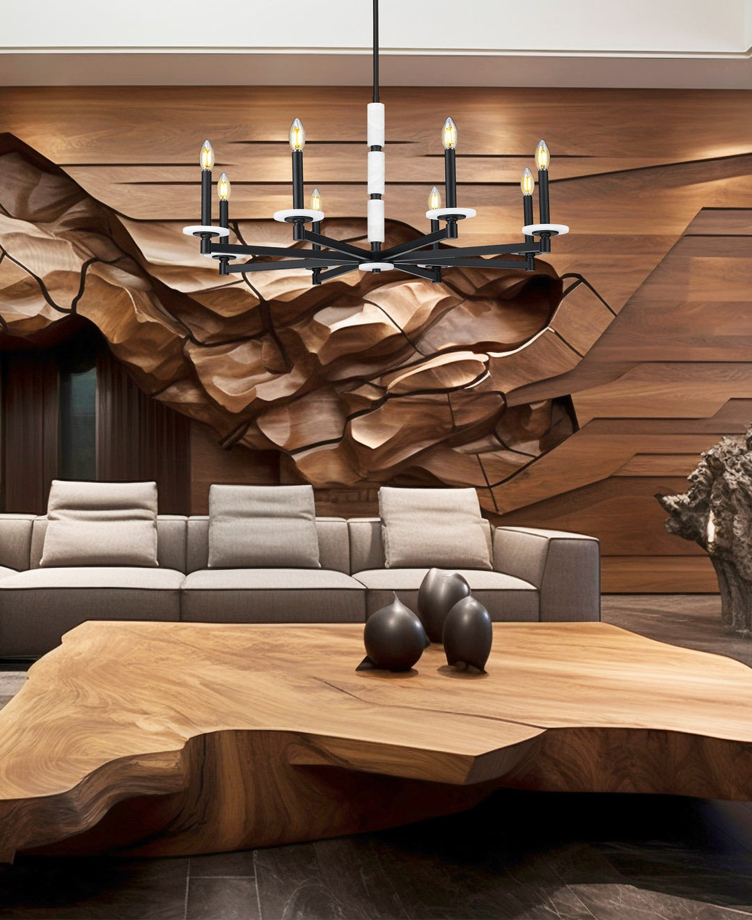 Z-Lite Canada - 3045-8MB - Eight Light Chandelier - Kaden - Matte Black