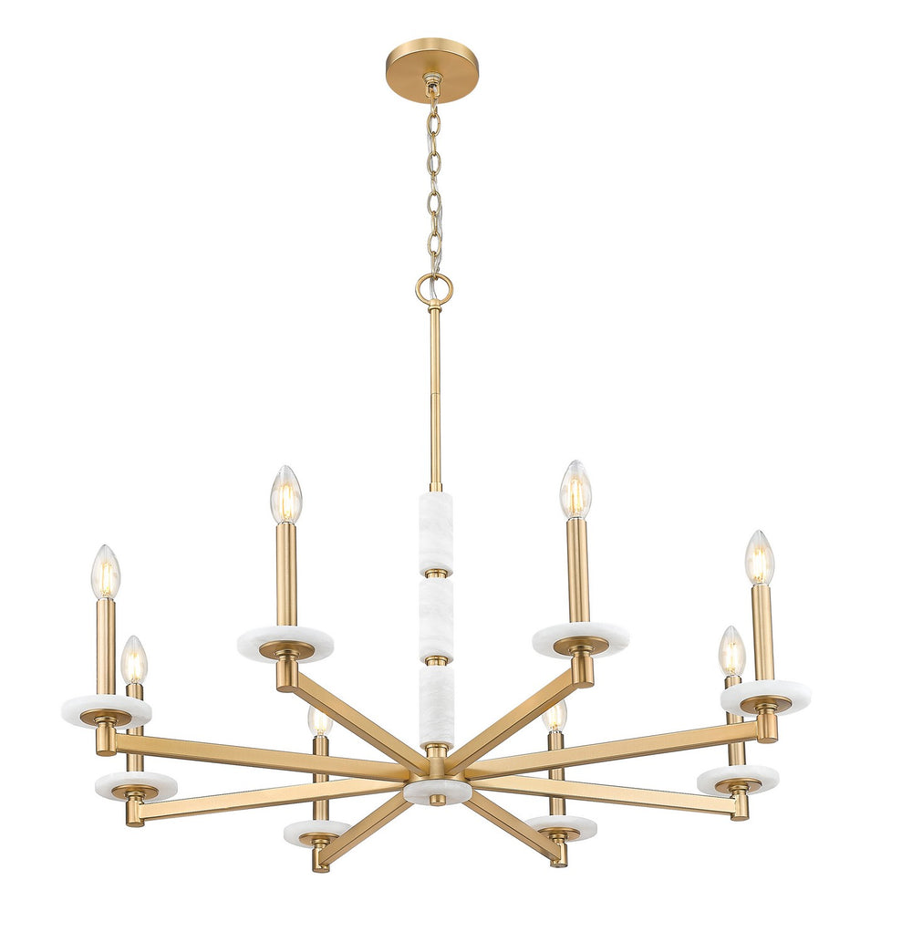 Z-Lite Canada - 3045-8MGLD - Eight Light Chandelier - Kaden - Modern Gold