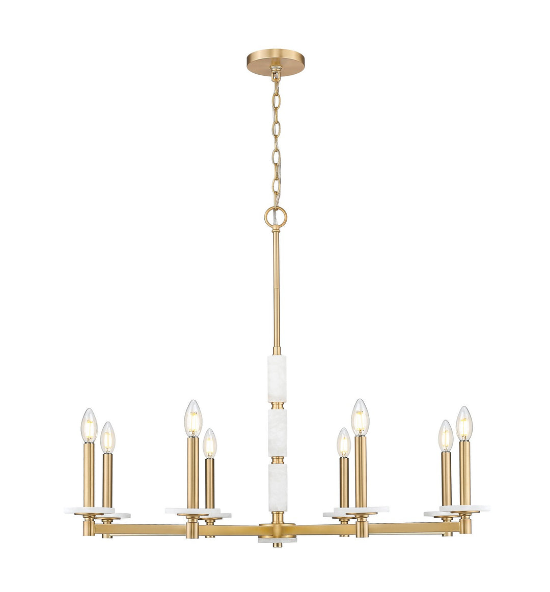 Z-Lite Canada - 3045-8MGLD - Eight Light Chandelier - Kaden - Modern Gold