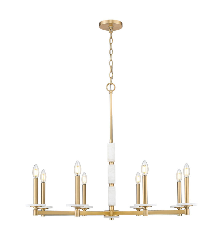 Z-Lite Canada - 3045-8MGLD - Eight Light Chandelier - Kaden - Modern Gold