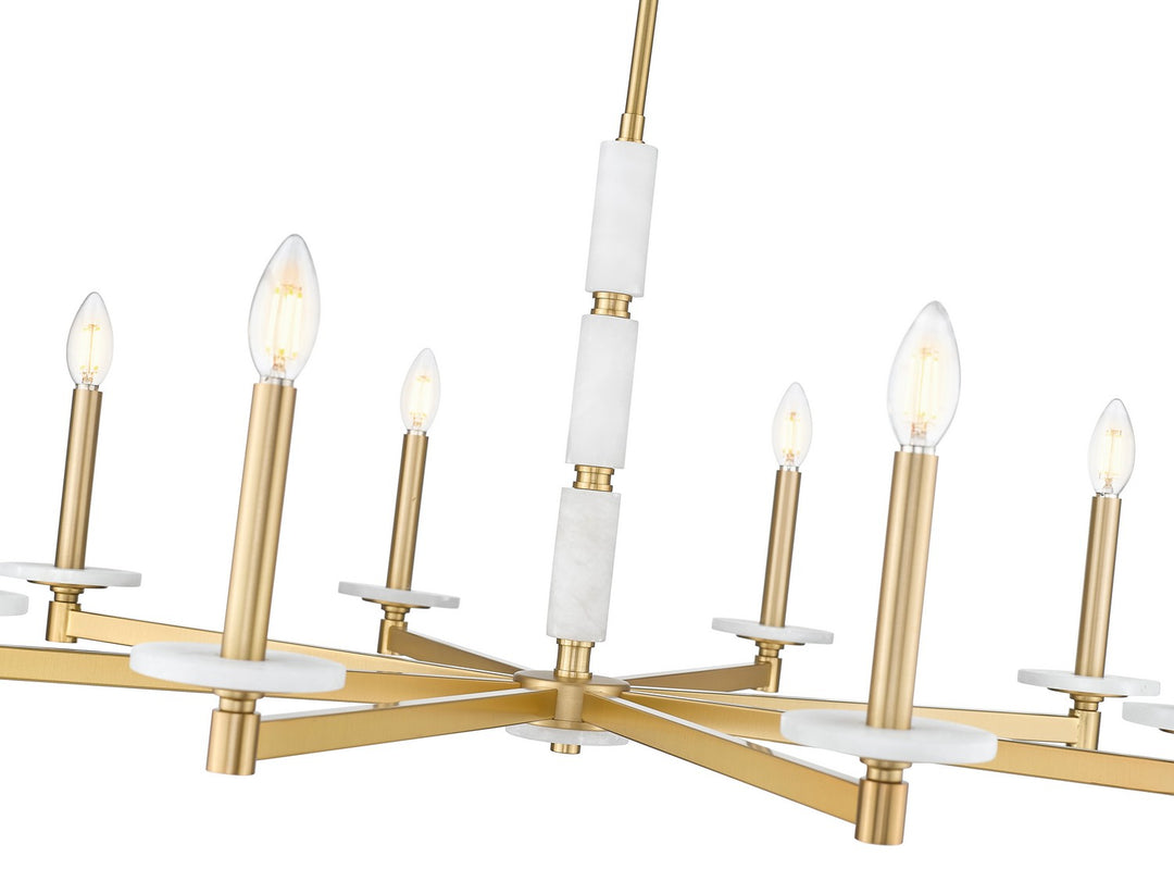 Z-Lite Canada - 3045-8MGLD - Eight Light Chandelier - Kaden - Modern Gold