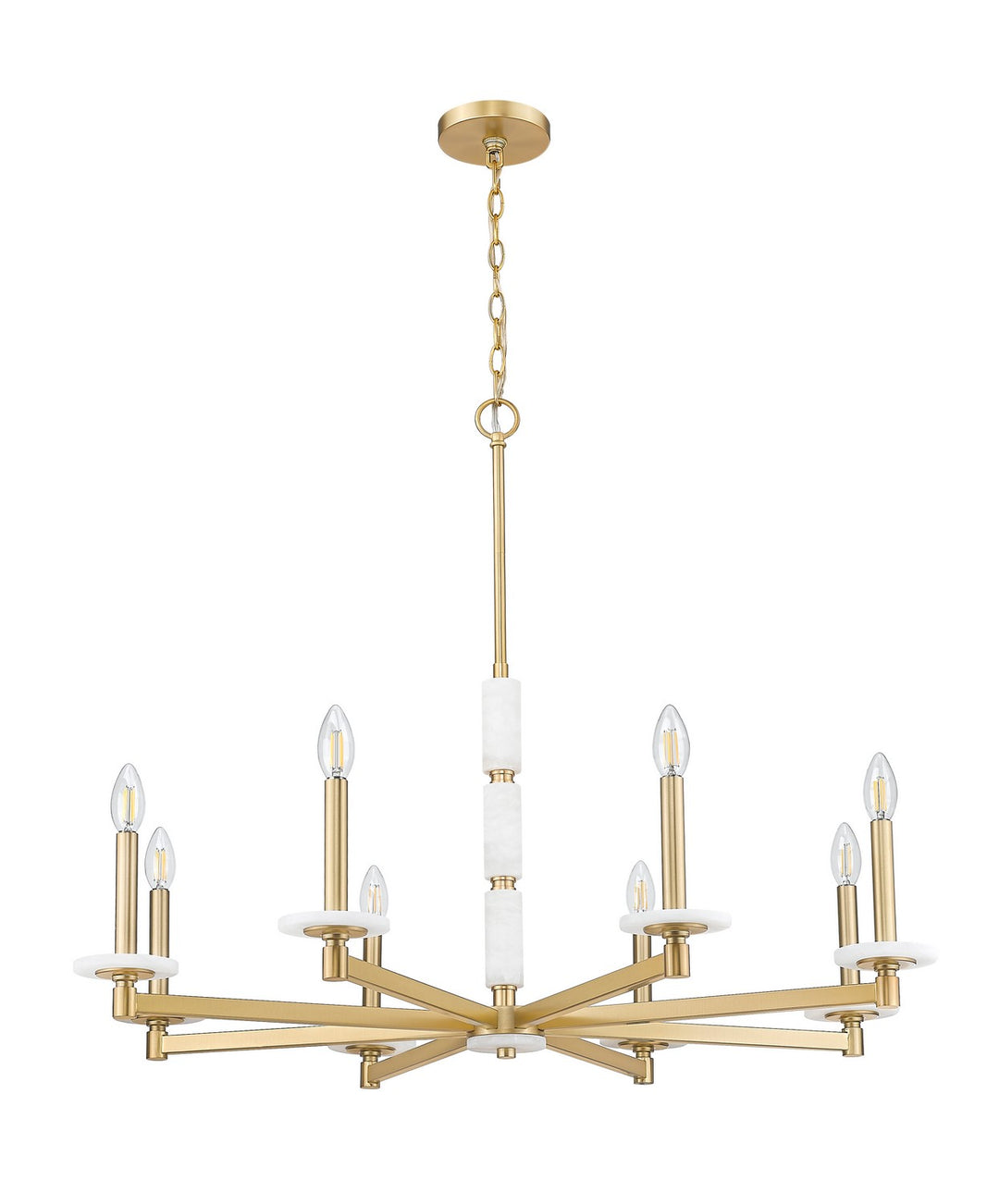 Z-Lite Canada - 3045-8MGLD - Eight Light Chandelier - Kaden - Modern Gold