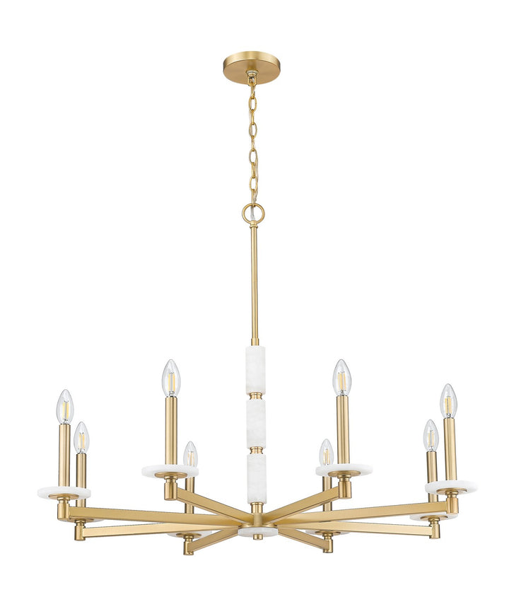 Z-Lite Canada - 3045-8MGLD - Eight Light Chandelier - Kaden - Modern Gold