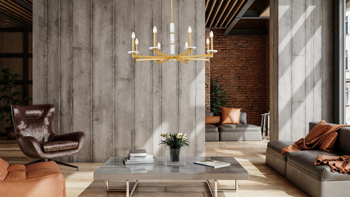 Z-Lite Canada - 3045-8MGLD - Eight Light Chandelier - Kaden - Modern Gold