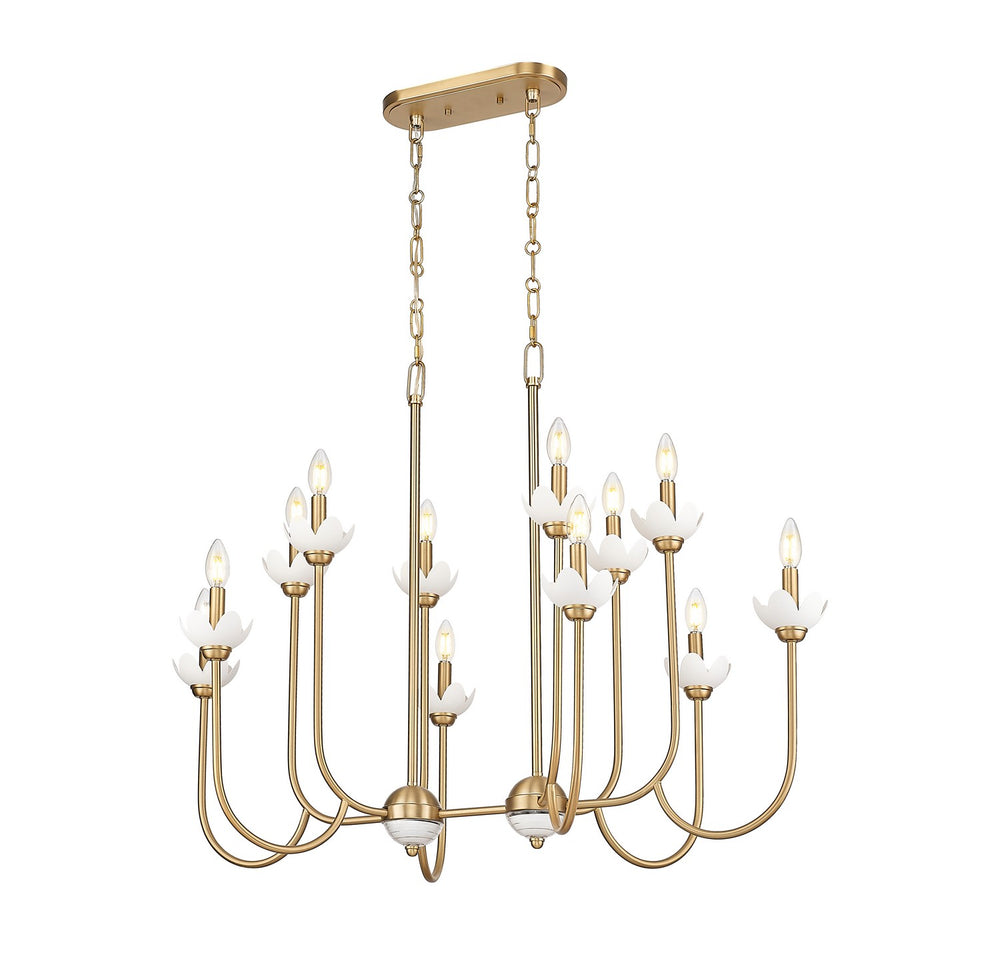 Z-Lite Canada - 352-42L-MGLD - 12 Light Linear Chandelier - Allistair - Modern Gold