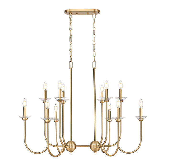 Z-Lite Canada - 352-42L-MGLD - 12 Light Linear Chandelier - Allistair - Modern Gold