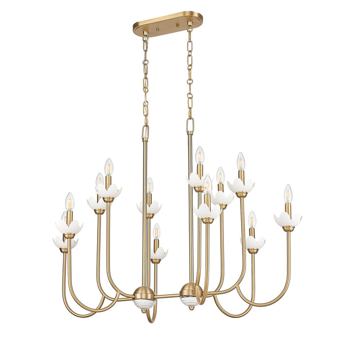 Z-Lite Canada - 352-42L-MGLD - 12 Light Linear Chandelier - Allistair - Modern Gold
